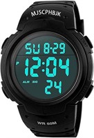 MJSCPHBJK Mens Digital Sports Watch, Waterproof LE