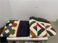 2cnt Quilts, approx 62in x 52in and 60in x 50in