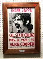 Frank Zappa Framed Concert Poster
