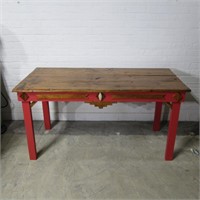 Primitive Southwest style barn wood table.