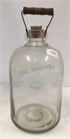 1 gallon vintage glass jar with cork top swivel