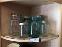 Mixture of Antique & Vintage Glass Jars