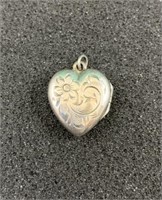 Chased Sterling Silver Locket