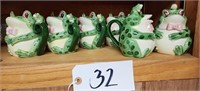 Frog Mugs, Sugar/Creamer