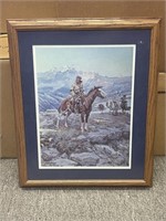 Free Trappers, by Charles Russell. Framed print, l