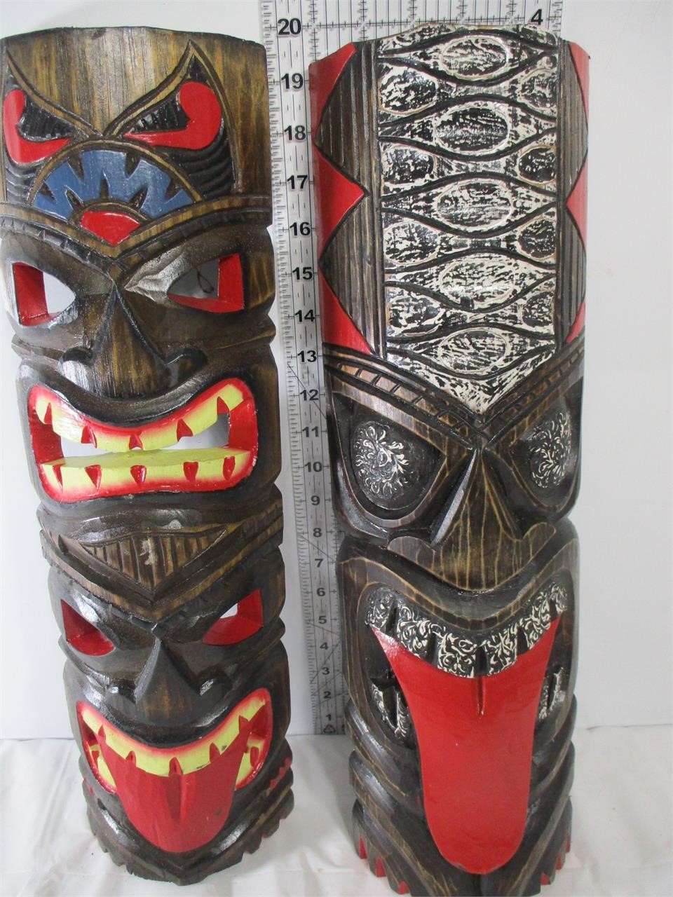 Wooden Tiki Mask 20 inch Wall Hanging Decor