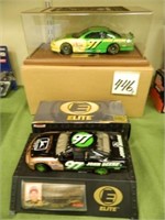 (2) John Deere NASCAR Pieces (1 w/ Case)