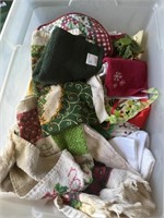 Box of christmas items