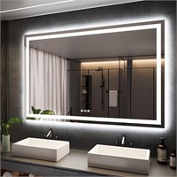 ISKM 60''x40'' Large Led Mirror for Bathroom