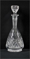 Hand Crafted Lead Crystal Decanter w Stopper 13"