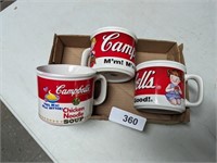 (3) Campbell soup Mugs