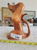 Vintage Mid-Century Ceramic Begging Dog