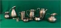 9 Pieces Pewter