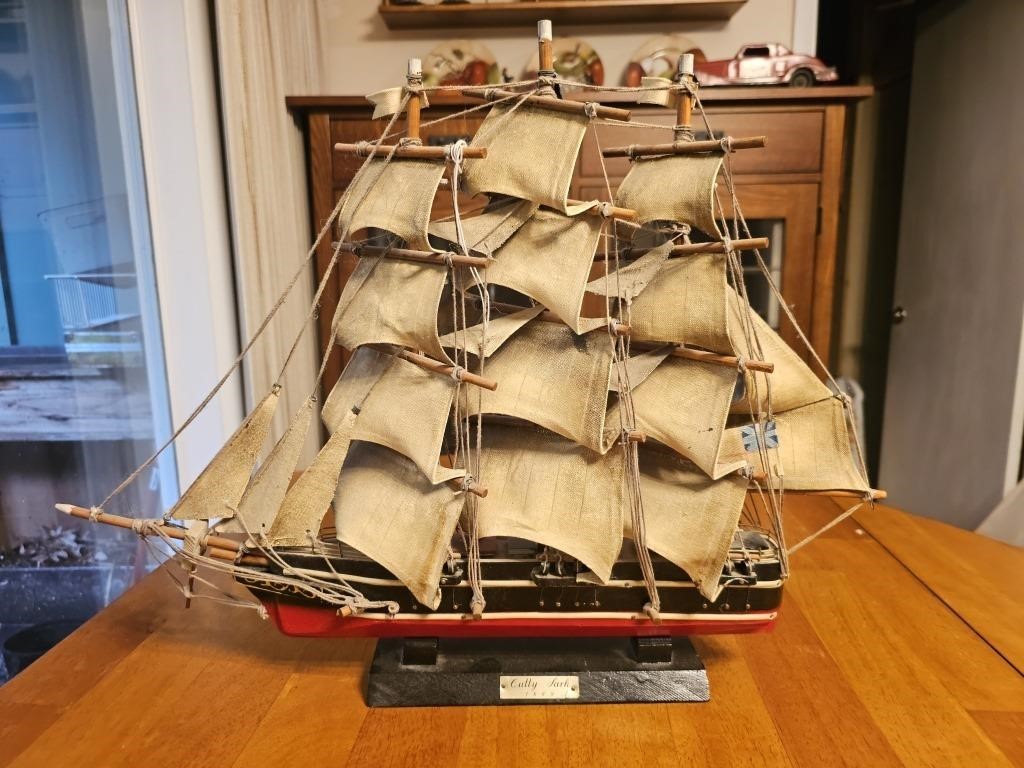 1869 Cutty Sark Boat wooden model 20"x15"