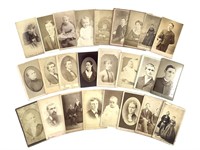 25 CDV Portraits IN Studios Babies, Men, Women+