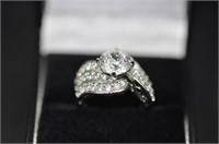 4.68ct white sapphire solitaire ring