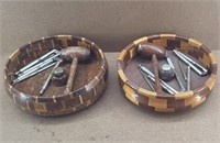 2" Redwood Forest Bowls w/ Nut Crackers