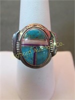 Native American Ring Size 8.25 Multi Stone