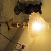 Vintage Brass Lamp with Shade