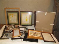 Picture & Frame Lot in a Basket