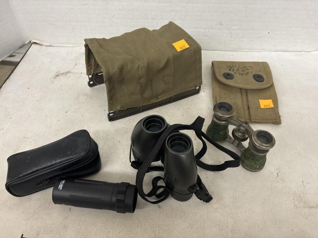 Binoculars & Military Pouch