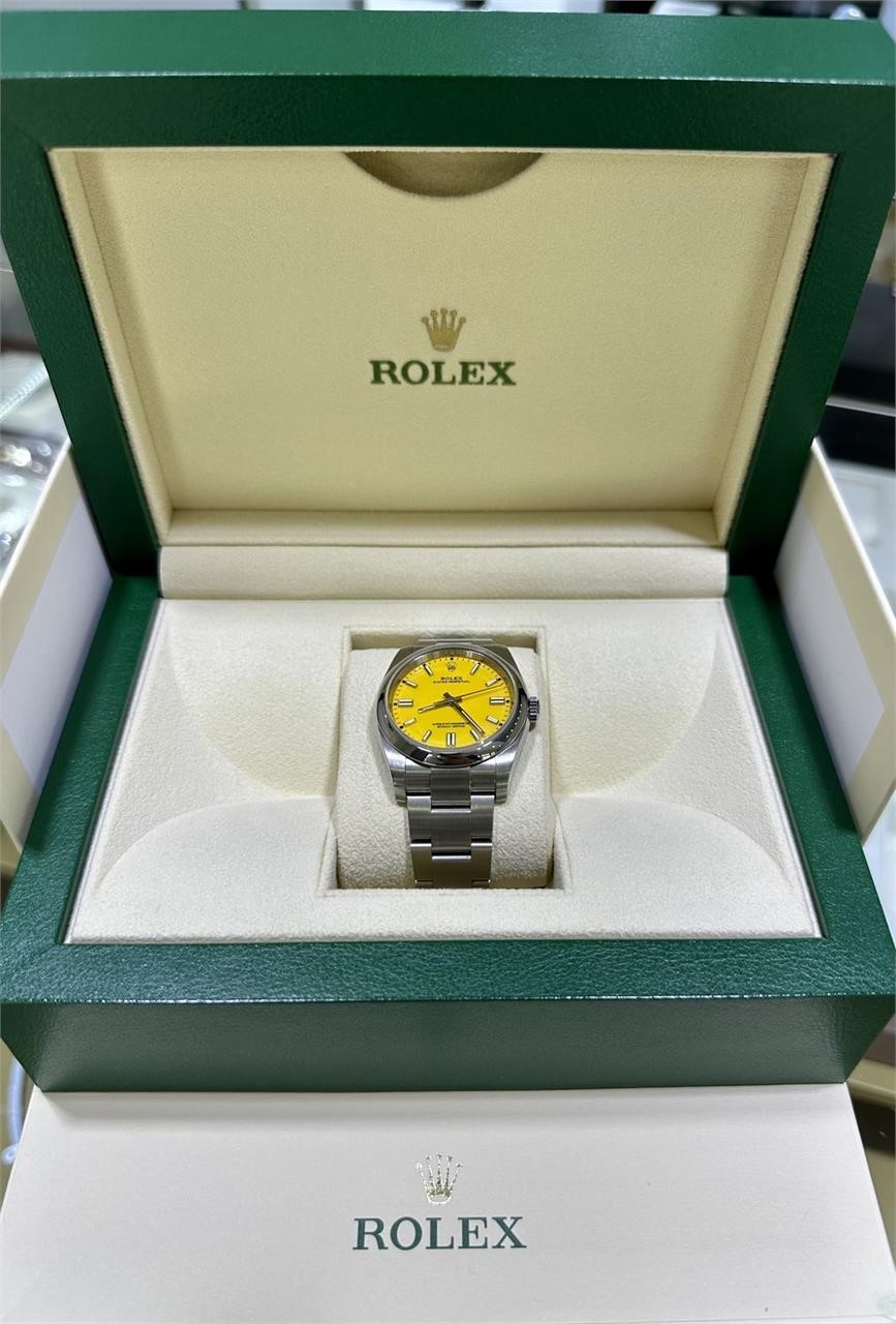 AUTHENTIC ROLEX 36MM OYSTER PERPETUAL WITH YELLOW