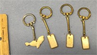 Lot of 4 Alaskan keychains with ivory pieces   (3)