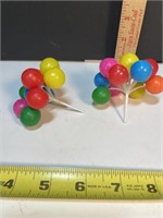 Vintage 1960's  Cake Picks-Balloons Set of 2
