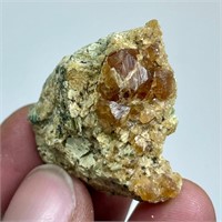 84 CTs  Amazing Bunch Of Hessonite Garnet Specimen