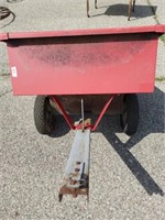 Small Red Yard Wagon with Dump