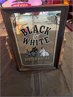 Black & White Scotch Bar Mirror
