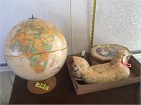 Globe, duck,chicken,jewelry box
