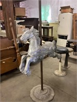 Metal carousel horse approx. 4 ft tall