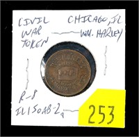 Civil War token, Chicago, IL, Rarity 8