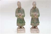 Two Chinese Sancai Ceramic Figurines
