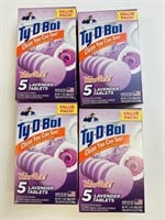4 packs 5ct Ty-D-Bol lavender Tablets