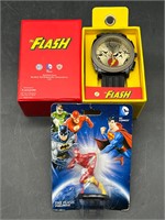 NIB D.C. COMICS "FLASH" WATCH & FIGURINE