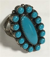 Native American Indian Turquoise & Sterling Ring