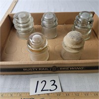 5 Misc Glass Insulators