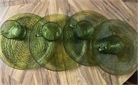 4 PC. GREEN SNACK SETS