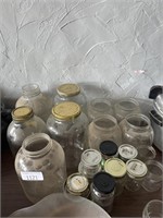 Misc glass jars
