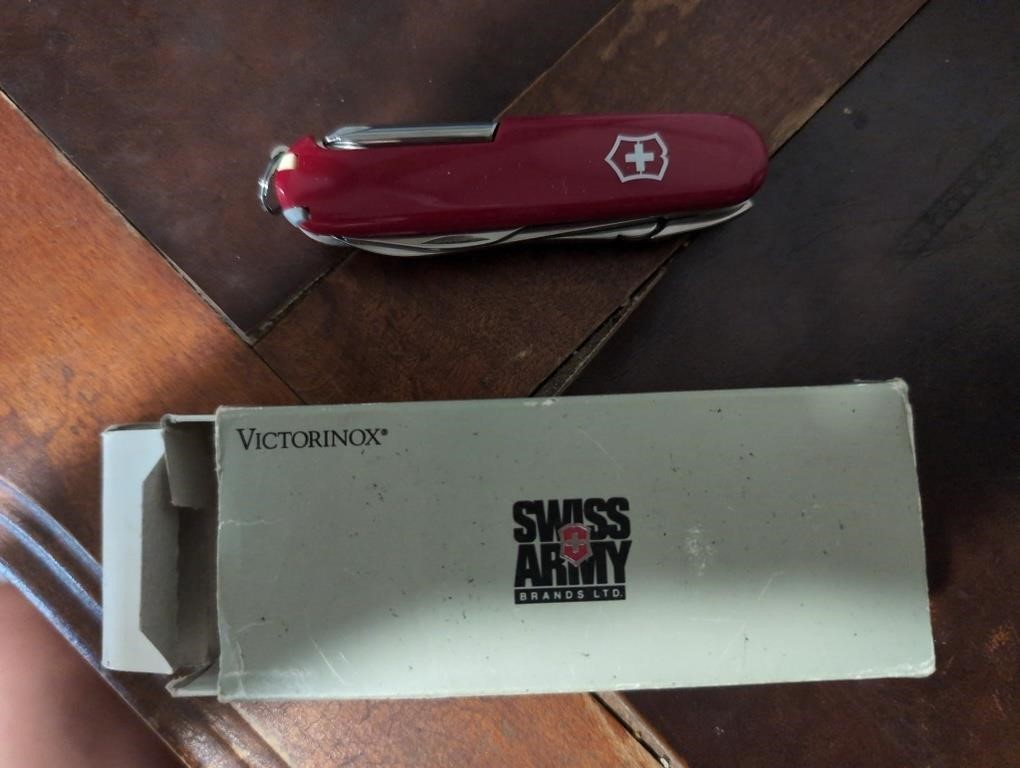 Swiss Army knife in box