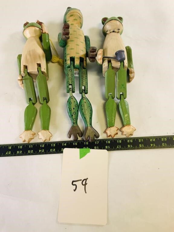 3pcs articulating frog dolls