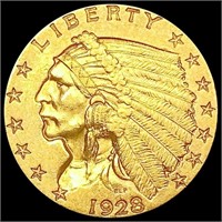 1928 $2.50 Gold Quarter Eagle UNCIRCULATED