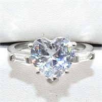 $200 Silver CZ(3.5ct) Ring