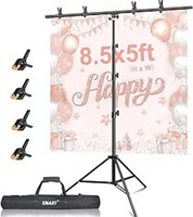 EMART 8.5 x 5ft T-Shape Portable Backdrop Stand, B