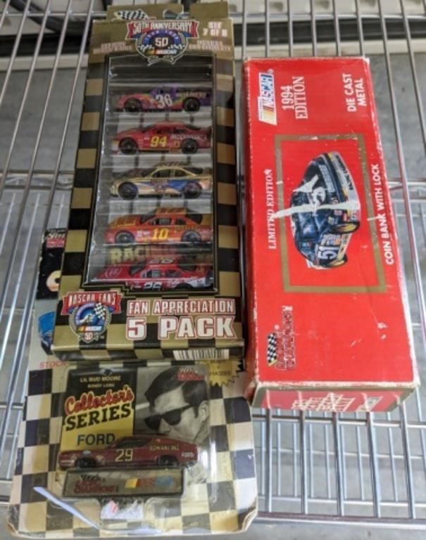 NASCAR BANK AND MINIATURE DIE CAST