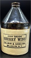 Antique Sherry Wine Stoneware Jug