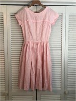 VINTAGE BOBBIE BROOKS PINK/WHITE STRIPED DRESS