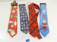 Qty of 4 Christmas Neck Ties